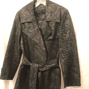 Donna Degnan Black/Silver Faux Reptile Jacket
